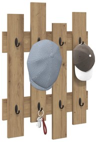 vidaXL Τοίχου Κρεμάστρα Επιτοίχιο artisan δρυς 60 x 3 x 82 εκ.