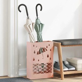 vidaXL Ροζ Σταντ Ομπρελάς 28x12x41 εκ. από Χάλυβα