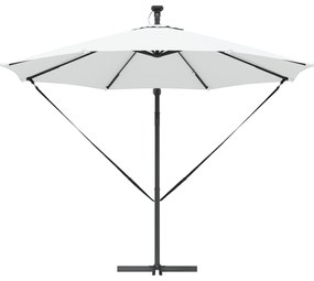 vidaXL Ομπρέλα Cantilever Banana με κλειδαριά Άμμος 294 x 294 x 248 cm
