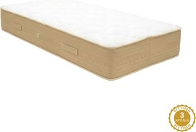 Κρεβάτι με στρώμα Athos Sleepy pakoworld sonoma ανθρακί 90x190εκ