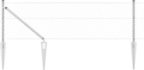 vidaXL Εξαγωνική Φράχτη με Στύλο 10 x 0,6 μ Γαλβανισμένος Χάλυβας