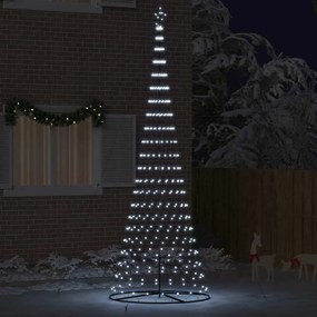 vidaXL LED Χριστουγεννιάτικο Δέντρο Κρύο Λευκό 400 cm Μέταλλο