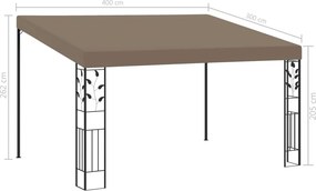 vidaXL Κιόσκι Επιτοίχιο Taupe 4 x 3 x 2,5 μ.