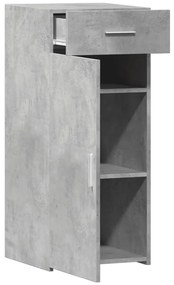Ντουλάπι Γκρι Σκυροδέματος 40x42,5x93 εκ. Επεξεργασμένο Ξύλο - Γκρι