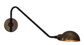 Φωτιστικό Τοίχου - Απλίκα HL-3548-1 S MASON OLD BRONZE &amp; BLACK WALL LAMP - 21W - 50W - 77-3940