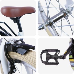 vidaXL Παιδικό Ποδήλατο 18 ίντσες για 5-7 ετών Λευκό