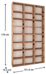 Βιβλιοθήκη μελαμίνης Fyodor Megapap χρώμα pine oak 102x16x178εκ.