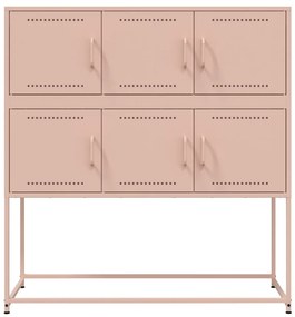 Ντουλάπι Ροζ 100,5x39x107 εκ. Ατσάλινο - Ροζ