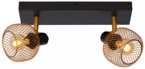 Φωτιστικό Οροφής Lucide 77978-02-02 MAREN Χρυσό Χρώμα (Gold Coloured)|Μαύρο Ματ (Black Mat)