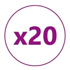 vidaXL Πλακάκι Subway 20 pcs Λευκό 29 x 21 εκ Πολυουρεθάνη και PET