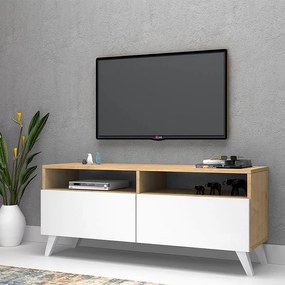 ΕΠΙΠΛΟ ΤΗΛΕΟΡΑΣΗΣ ENCOY MEGAPAP ΧΡΩΜΑ SONOMA - ΛΕΥΚΟ 120X35X50ΕΚ.