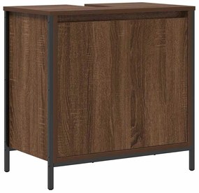 vidaXL Σετ Επίπλων Μπάνιου 3 pcs Καφέ δρυς και Μαύρο 36 x 35 x 165 εκ