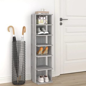 vidaXL Παπουτσοθήκη Γκρι Sonoma 27,5x27x102 εκ. από Επεξεργασμένο Ξύλο