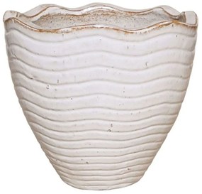 Κασπώ Πήλινο Κύματα 06-00-21271-S Φ30x30cm White-Terracotta Marhome Clay
