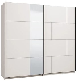Ντουλάπα Συρόμενη ALERIA 220 OG με Καθρέπτη Λευκό 220x61x205εκ. 220x61x205 εκ.