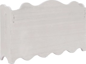 vidaXL Κρεμάστρα Τοίχου Λευκή 50 x 10 x 30 εκ. Ξύλινη