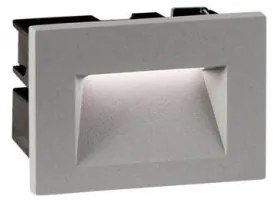 Απλίκα χωνευτή Theta 3W LED αλουμινίου γκρι Viokef-4198800-Γκρι 4198800