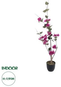 Artificial Garden BOUGAUVILLEA 20673 Τεχνητό Διακοσμητικό Φυτό με Ανθη Μπουκανβίλιας Φουξ Υ90cm Globostar-20673-Φούξια 20673
