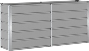 vidaXL Γλάστρα Ανοιχτό γκρι 160 x 40 x 75 εκ. Ατσάλι