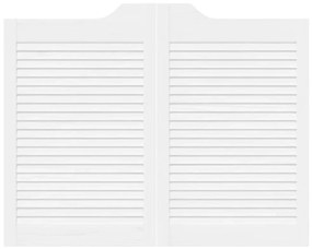 vidaXL Swing Doors Louvred Design 1 ζεύγος Λευκό 80x100 cm