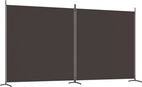 vidaXL Διαχωριστικό Δωματίου με 2 Πάνελ Καφέ 348x180 εκ. από Ύφασμα