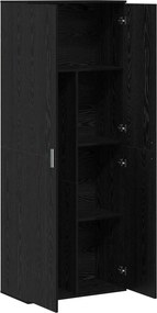 vidaXL Highboard 70 x 33.5 x 180 εκ. Επεξεργασμένο Ξύλο Μαύρη Οξυά
