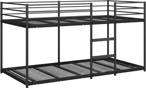 vidaXL Κουκέτα χωρίς στρώμα Μαύρο 90x200 cm Ατσάλι