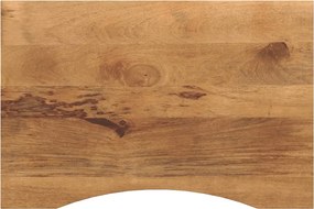 vidaXL Επιφάνεια Γραφείου Καμπύλη 80x60x2,5 εκ Μασίφ Ακατ. Μάνγκο