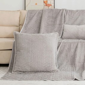 Γούνινη Διακοσμητική Μαξιλαροθήκη (45x45) Silk Fashion NX201 L.Grey