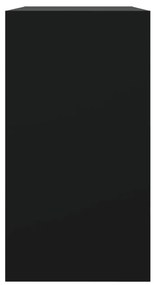 Παπουτσοθήκη Μαύρη 80x34x63 εκ. από Επεξεργασμένο Ξύλο - Μαύρο