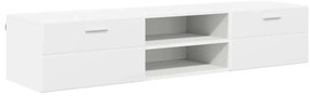 vidaXL Ντουλάπι TV με ράφι Λευκό 150 x 39 x 30 εκ Επεξεργασμένο ξύλο