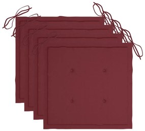 vidaXL Καρέκλες Τραπεζαρίας Εξ. Χώρου 3 τεμ. Ξύλο Ακακίας με Μαξιλάρια