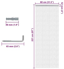 vidaXL Σήτα Πόρτας Αλυσιδωτή 80x221 εκ. από Αλουμίνιο