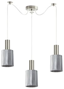 Φωτιστικό Οροφής Τρίφωτο Homelighting 77-8394 Nickel/Smoked