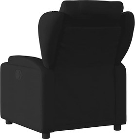 vidaXL Πολυθρόνα Μασάζ Ηλεκ. Ανακλινόμενη Μαύρη Υφασμάτινη