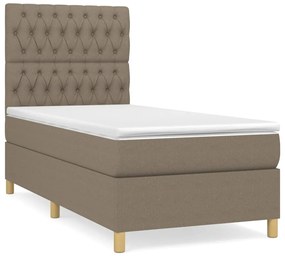 ΚΡΕΒΑΤΙ BOXSPRING ΜΕ ΣΤΡΩΜΑ TAUPE 90X190 ΕΚ.ΥΦΑΣΜΑΤΙΝΟ 3142541