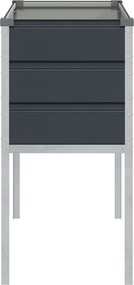 vidaXL Γλάστρα Ανθρακί 100 x 45 x 90 εκ. Επικαλυμμένος Χάλυβας