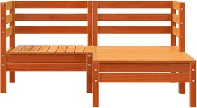vidaXL Corner Sofa 2-θέσιο Solid pine wood Κερί Παλαίωσης 2-seater