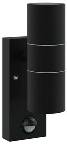 vidaXL Εξωτερικά Φωτιστικά Τοίχου 2 pcs Μαύρο 7 x 10 x 22 εκ