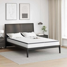 vidaXL Στρώμα 2 τμχ. Μέτρια μαλακό 70 x 190 cm Λευκό και Γκρι