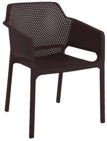 ARMCHAIR POLYPROPYLENE JOHN  BROWN 58,5x60x79,5Hcm.