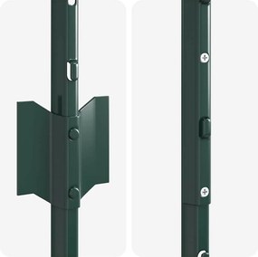 vidaXL Ενσωματωμένος Πόλος Φράχτη 22 pcs Πράσινο 160 cm