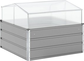 vidaXL Γλάστρα Ανοιχτό γκρι 100 x 100 x 77 cm Επικαλυμμένος Χάλυβας
