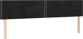 vidaXL Κρεβάτι Boxspring με Στρώμα Μαύρο 200x200 εκ. Βελούδινο