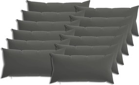 vidaXL Κάλυμμα Μαξιλαριού 12 pcs HEERLEN Ανθρακί 40 x 80 cm