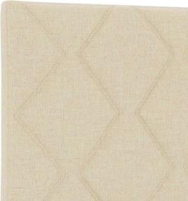 vidaXL Κεφαλάρι με κεφαλάρι Κρεμ 100 cm Τεχνητό Δέρμα