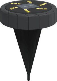 vidaXL Ηλιακά Φωτιστικά Δαπέδου με Στήριγμα Εδάφους 4 τεμ. Θερμό Λευκό