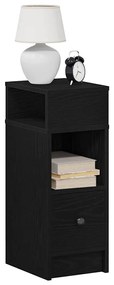 Κομοδίνο με συρτάρι Μαύρο 25x31x66 cm