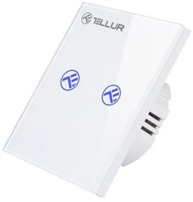 Tellur WiFi Switch 2 Ports 1800W Έξυπνος διακόπτης WiFi 2 θυρών λευκό TLL331491-TLL331491-Λευκό TLL331491