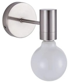 Απλίκα Φωτιστικό Τοίχου 1xE27 Adept Homelighting-77-8251-Νίκελ Ματ 77-8251